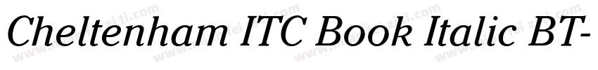 Cheltenham ITC Book Italic BT字体转换